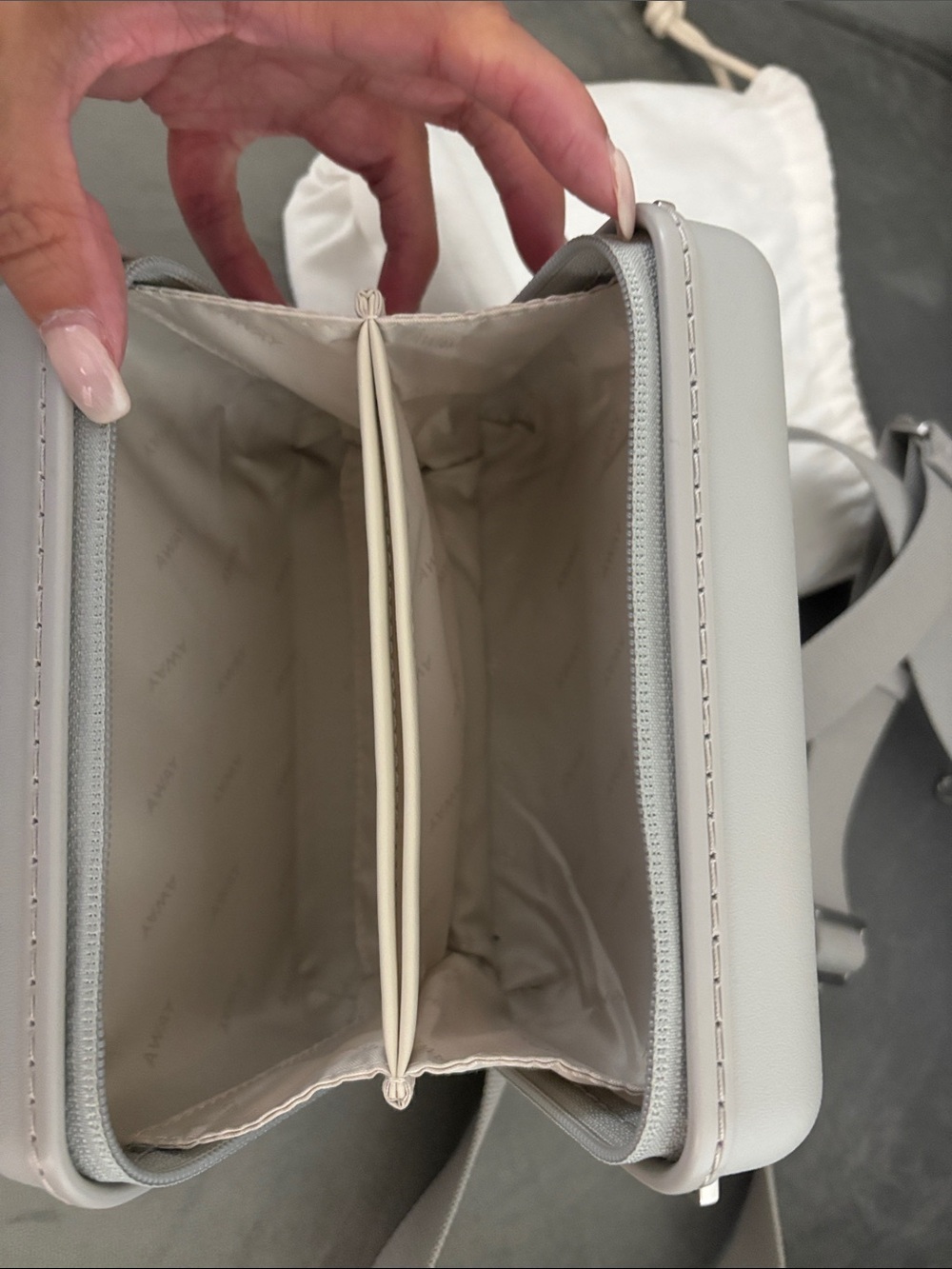 Away Cross Body/ Belt Bag in Light Gray - Picture 2 of 5
